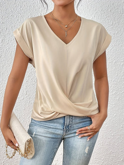 Cleo™ - Avslappnad t-shirt med sweetheart-urringning
