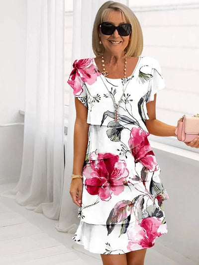 Émilie - Elegant maxiklänning med blommönster