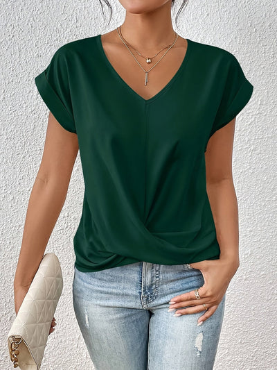 Cleo™ - Avslappnad t-shirt med sweetheart-urringning