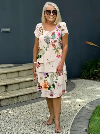 Émilie - Elegant maxiklänning med blommönster