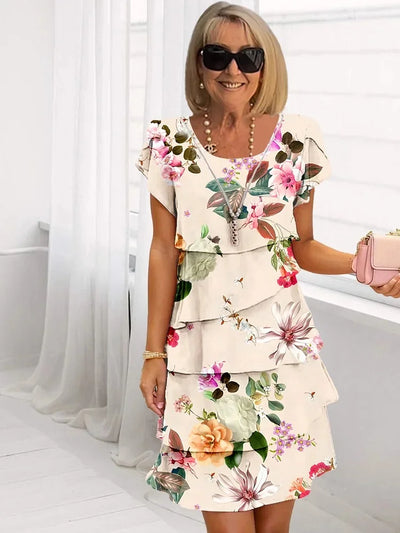 Émilie - Elegant maxiklänning med blommönster